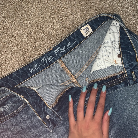 FREE PEOPLE BAILEY DENIM MINI SKIRT 28 NWT - Picture 2 of 3